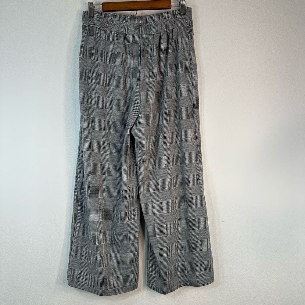 Maeve Anthropologie Houndstooth Wide Leg Pants Womens Medium High Rise Cropped - Picture 3 of 12